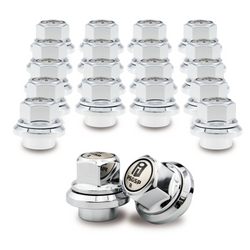 PSGSP Prime Short Sleeve Wheel Nuts M22x1.5 Hex 33mm Chrome for HGV Truck, Lorry, Bus or Coach Fit Single or Front Alcoa Aluminum Wheels with Hub Piloted & Bolt Hole : 32mm -Pack of 20