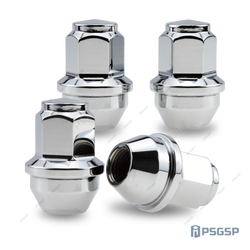 PSGSP Chrome M14x1.5 One-Piece Wheel Lug Nuts OEM Style 4pcs for '15-'23 Ford F150 ,Transit 150/250/350, For Factory OEM Wheels