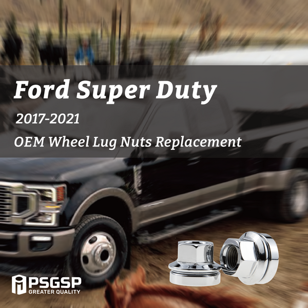 PSGSP Chrome M14x1.5 Wheel Nuts OEM Style 4pcs for '17-'23 Ford F250 F350 ,'15-'20 Transit , For Factory OEM Wheels