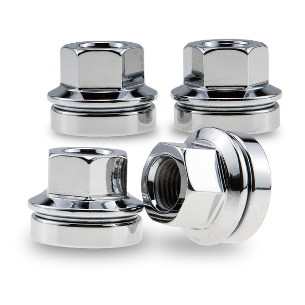 PSGSP Chrome M14x1.5 Wheel Nuts OEM Style 4pcs for '17-'23 Ford F250 F350 ,'15-'20 Transit , For Factory OEM Wheels