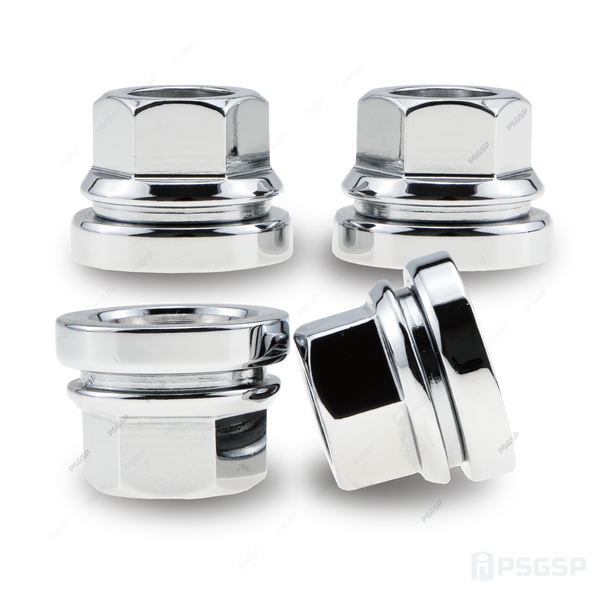 PSGSP Chrome M14x1.5 Wheel Nuts OEM Style 4pcs for '03-'16 Ford F250/350/450/550, '03-'19F53, For Factory OEM Wheels