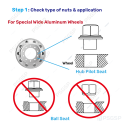 PSGSP Prime Sleeve Wheel Nuts M22x1.5 Extra Long Sleeve Pack of 1(SPECIAL ORDER)-For Dual/Rear Aluminum Wheel