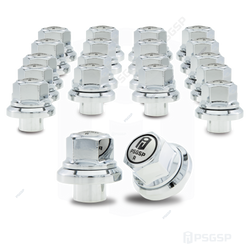 PSGSP Prime Sleeve Wheel Nuts M22x1.5 RH Chrome for Single/Front Aluminum Wheel-Hub Piloted-Bolt Hole: 26mm Pack of 20