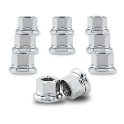 PSGSP Two-Piece Flange Wheel Nuts -M22x1.5-Hex:33mm- Heavy Duty Truck Aluminum or Steel Wheels-Hub Piloted-Pack of 10 Fit Alcoa 039874