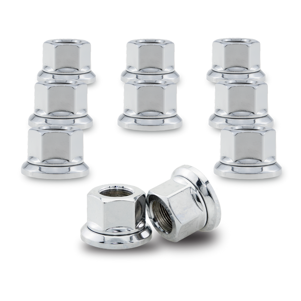 PSGSP Two-Piece Flange Wheel Nuts -M22x1.5-Hex:33mm- Heavy Duty Truck Aluminum or Steel Wheels-Hub Piloted-Pack of 10 Fit Alcoa 039874