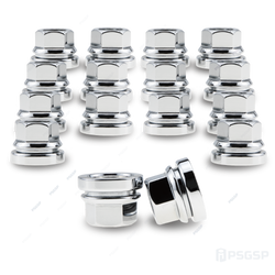 PSGSP Chrome M14x1.5 Wheel Nuts OEM Style 16pcs for '03-'16 Ford F250/350/450/550, 03