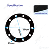 10 Hole Wheel Spacer For 22mm Studs With Hub Piloted Seat-Pack of 2 Fit Accuride 738-1